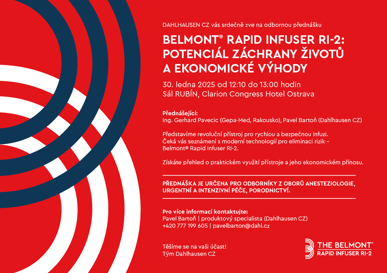 POZVÁNKA na odbornou přednášku: Záchrana životů 
s BELMONT RAPID INFUSER RI-2 – obrázek 1